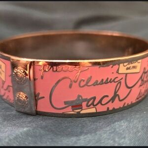 Coach Silver-Tone Bangle Bracelet